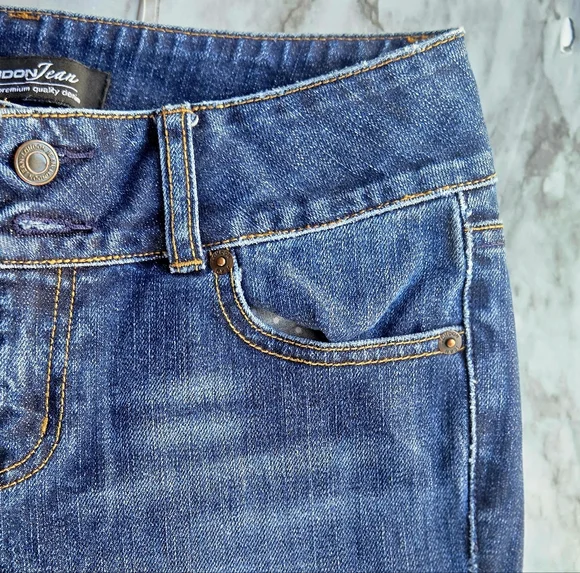 LONDONJEAN Dark Blue Stretch Bootcut Jeans - Picture 5 of 11